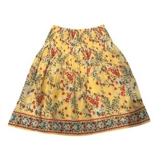 Max Studio Floral Yellow Skirt